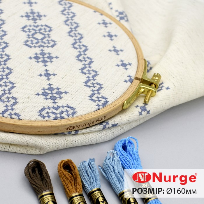 П'яльця Nurge дерев'яні з гвинтом (Ø160 мм., h. 8 мм.) 100-3