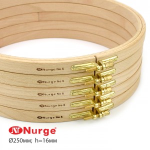 П'яльця Nurge дерев'яні з гвинтом (Ø250 мм., h. 16 мм.) 110-6