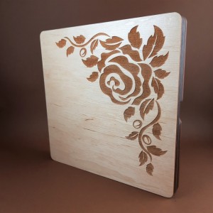 060165к Дерев'яний органайзер для бісеру Книжка на 60 комірок, з двома акриловими кришками всередині, кожна комірка пронумерована