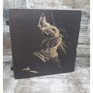 060155к Дерев'яний органайзер для бісеру Книжка на 60 комірок Темний матовий, з двома акриловими кришками всередині, кожна комірка пронумерована