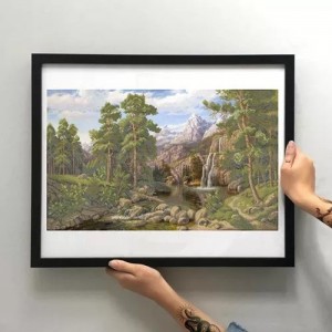 Схема картини Золота Підкова ЗПП-017 "Гірський водопад" для вишивання бісером на шовку