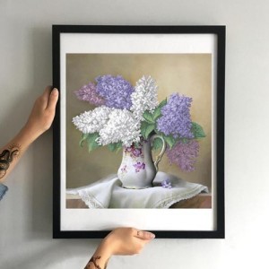 Схема картини Золота Підкова ЗПК-027 "Бузок" для вишивання бісером на шовку