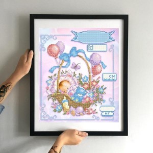 Картина для вишивки бісером "Дитяча метрика" (ЗПЛ-014-Б)