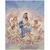 Алмазна мозаїка Ікона "Діва Марія з ангелами" 40х50 SP091