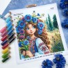 Квадрат "Дівчинка з волошками" КВ 3009 (КВ 3009)