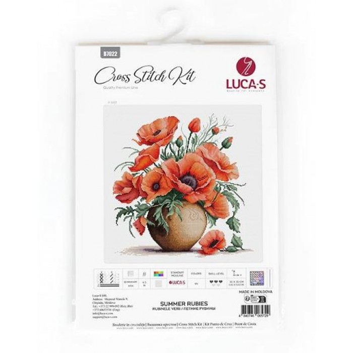 B7022 Літні Рубіни. Набір для вишивки хрестиком Luca-S