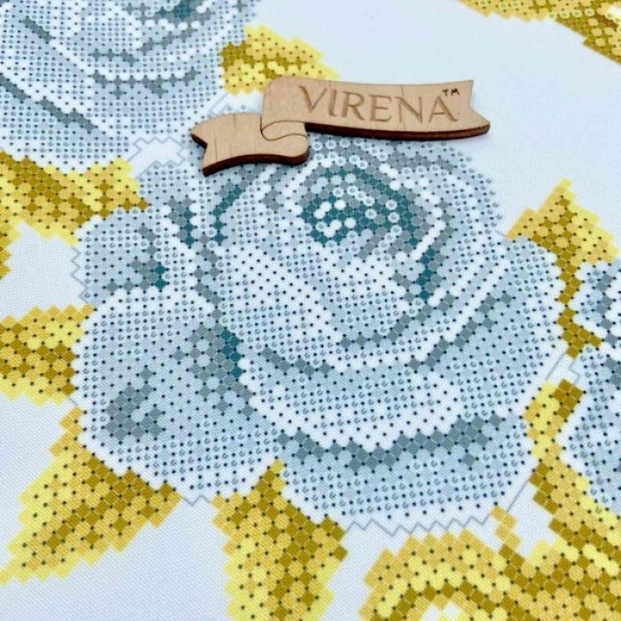 Рушник весільний великий "Срібні троянди з золотом" РВВ-063 (РВВ-063)