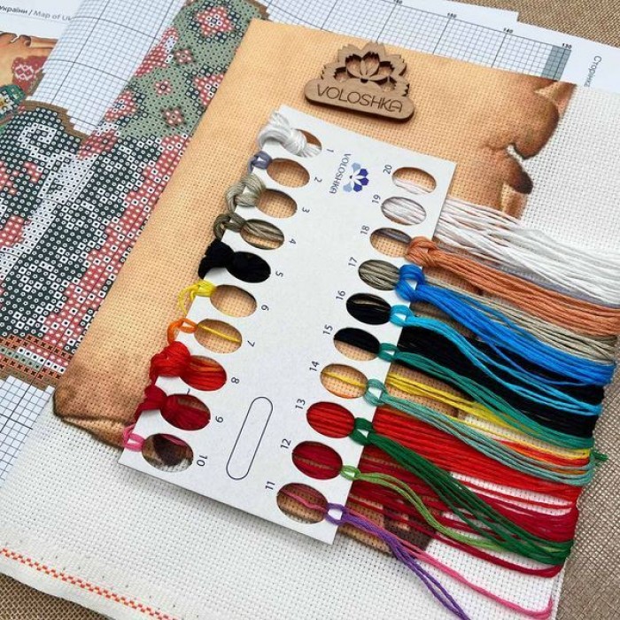 Карта України для вишивки нитками (VCB-002)