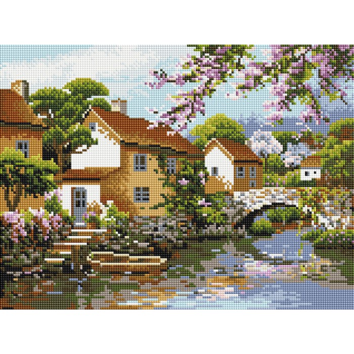 Алмазна вишивка ColorArt 30х40см "Будиночок на березі" ST415