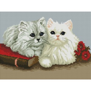 Набір алмазної мозаїки ColorArt 30х40см "Пухнасті котики" ST407