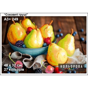 Картина для вишивки формату А3+ 249 "Соковиті груші"