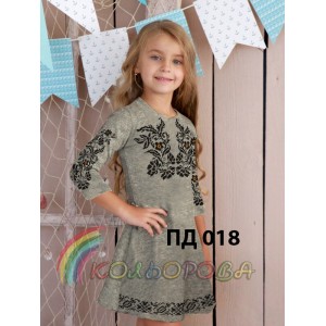 Плаття дитяче з рукавами (5-10 років) ПД-018. Заготовка під вишивку
