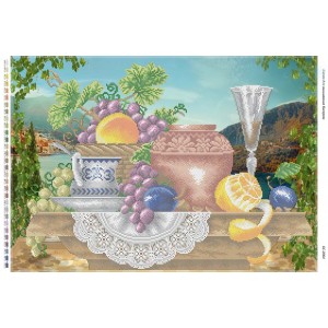 БС-2064 Натюрморт (частк. вишивка). Схема для вишивки бісером