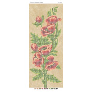 ПМ-4013 "Маки". Схема для вишивки бісером