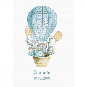 B1150 Кролик на повітряній кулі. Luca-S. Набір для вишивки нитками
