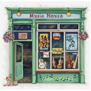 B1440 Набір для вишивки рахунковим хрестиком "Будинок музики" Luca-S, Aida 16 ct