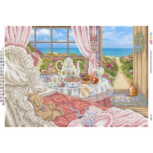 БС-2098 Будиночок біля моря. Схема для вишивки бісером