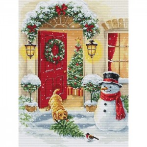 BU5097 Набір для вишивки рахунковим хрестиком "Щеняча радість" Luca-S, Aida 16