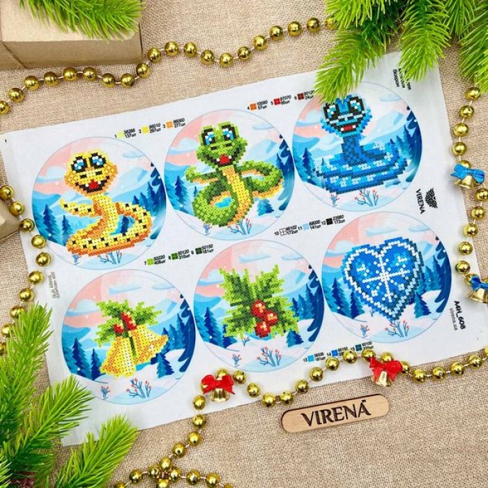 Заготовка для створення новорічних іграшок "Символ року Змія" (А4Н-608)