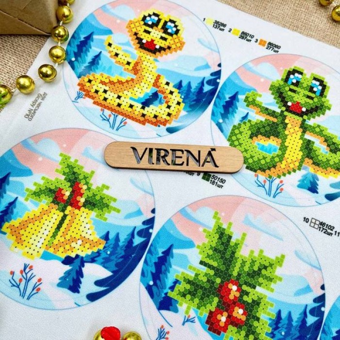 Заготовка для створення новорічних іграшок "Символ року Змія" (А4Н-608)