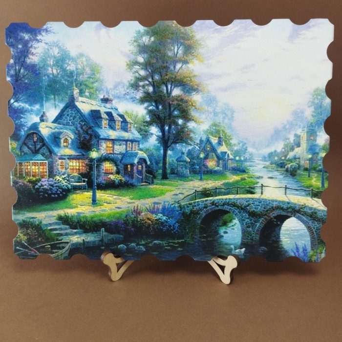 Дерев'яний органайзер для бісеру з кришкою на 20 комірок з кольоровим друком (060364)