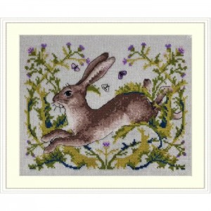К-147А Заєць. Мережка. Набір для вишивки хрестиком на Aida 16