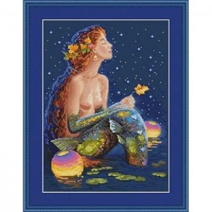 К-17 Зірки. Мережка. Набір для вишивки хрестиком на Aida 16