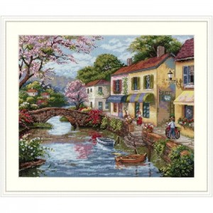 К-174 Сільські магазини. Мережка. Набір для вишивки хрестиком на Aida 16