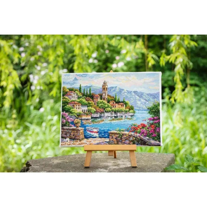 К-175 Озеро Комо. Мережка. Набір для вишивки хрестиком на Aida 16