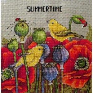 К-69 Літня пора. Мережка. Набір для вишивки хрестиком на Aida 16