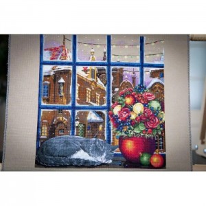 К-87 Зимовий сон. Мережка. Набір для вишивки хрестиком на Aida 16