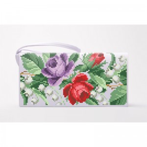 Заготовка клатча "Троянди і конвалії" для вишивки бісером (КЛ169кБ1301)