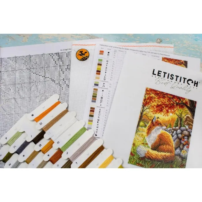 L8061 Друг для лисеняти. Letistitch. Набір для вишивки хрестиком