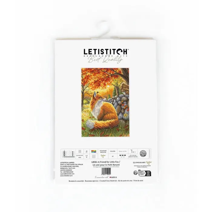 L8061 Друг для лисеняти. Letistitch. Набір для вишивки хрестиком