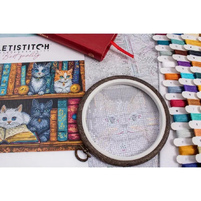 L9917 Книжкова полиця. Letistitch. Набір для вишивки хрестиком на Aida 16