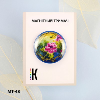 Магнітний тримач для голок та схем МТ-48 "Рожеві маки"