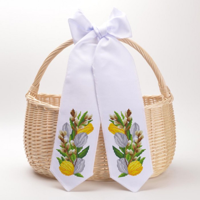 Схема Великодній бант для вишивки бісером і нитками на тканині (ТР-854)