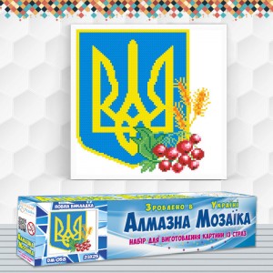 Алмазна вишивка (набір) "Герб та калина" (DM-058)