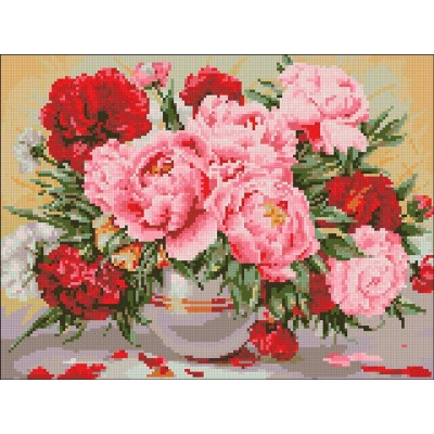 Алмазна мозаїка 30х40 "Казкові піони" АМС-121