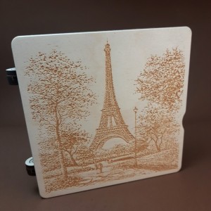 060303к Дерев'яний органайзер для бісеру Блокнотик на 40 комірок, з двома акриловими кришками всередині, кожна комірка пронумерована