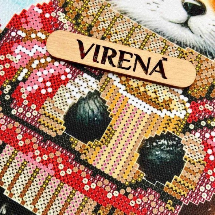 Квадрат "Лисеня з кавою" КВ 3005 (КВ-3005_Бісер)