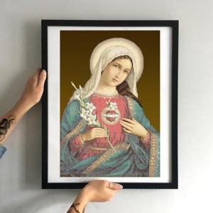 Схема картини Золота Підкова ЗПО-015 "Непорочне Серце Марії" для вишивання бісером на шовку