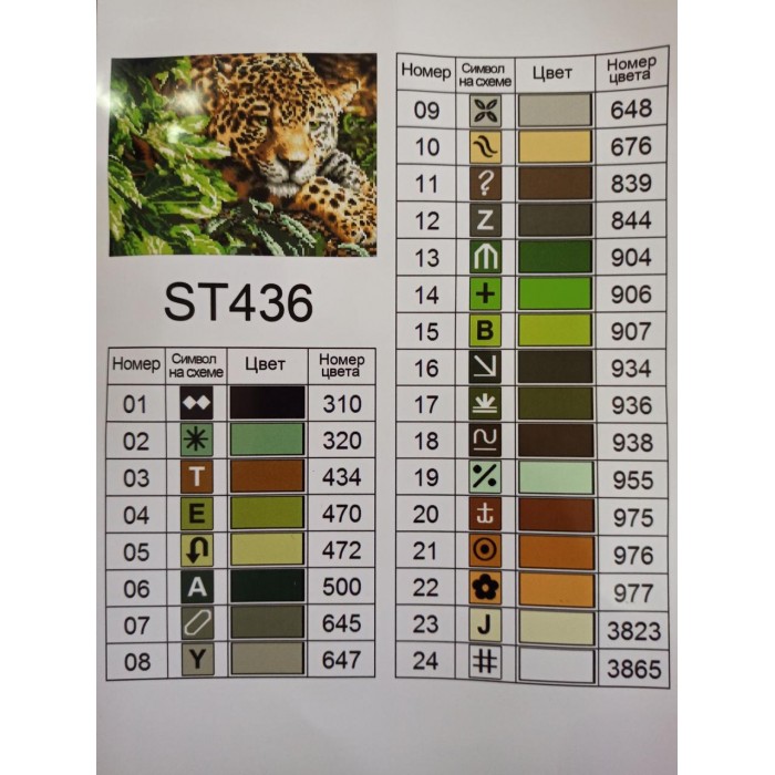 Алмазна вишивка ColorArt 30х40см "Ягуар" ST436