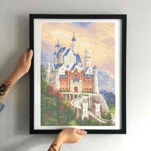 Схема картини Золота Підкова ЗПП-025 "Замок в Баварії" для вишивання бісером на шовку