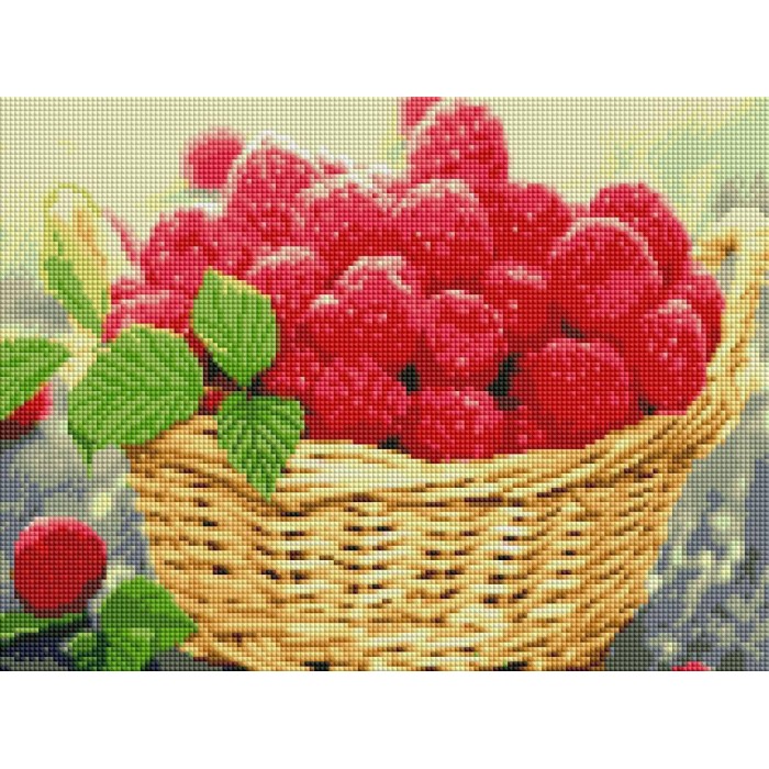 Алмазна мозаїка 30x40 "Малина у корзині" ST480