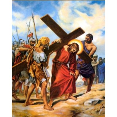 Алмазна вишивка (набір) "Симон Киринеянин допомагає нести хрест" (DM-448)