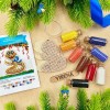 Іграшка дерев'яна новорічна жовта змія з бантиком символ року (ІДН-113)