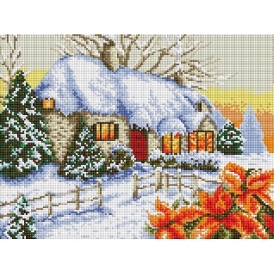 Набір алмазної мозаїки ColorArt 30х40см "Зимовий пейзаж" ST440