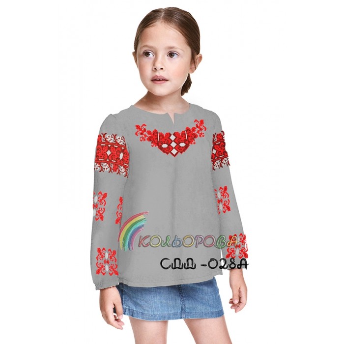 Сорочка дитяча (дівчатка 5-10 років) СДД-028A. Заготовка під вишивку