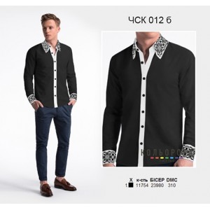 Чоловіча сорочка комбінована ЧСК-012Б. Заготовка під вишивку